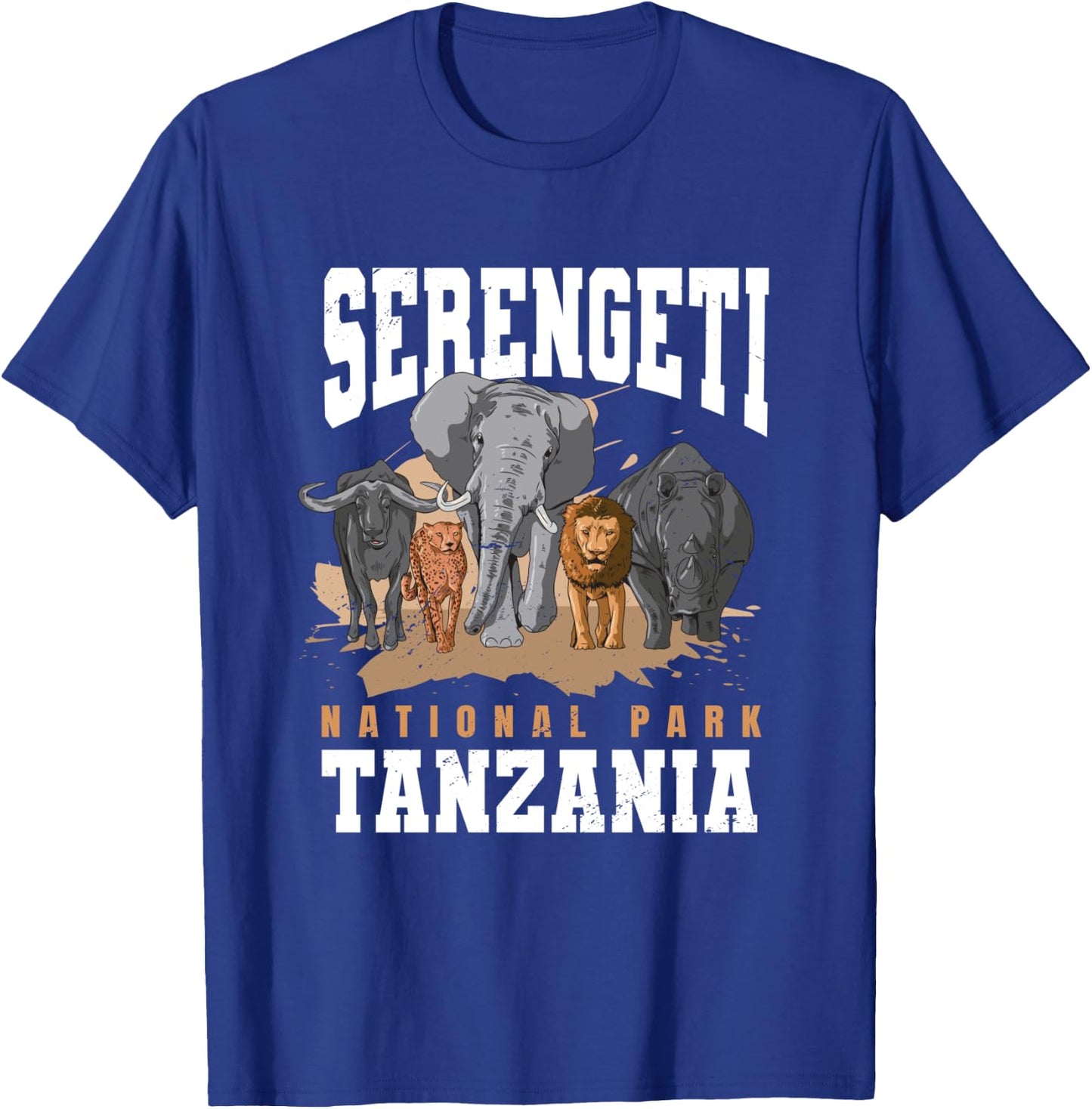 Serengeti National Park Tanzania Safari Animals Big 5 Africa T-Shirt - T-Shirt | Royal