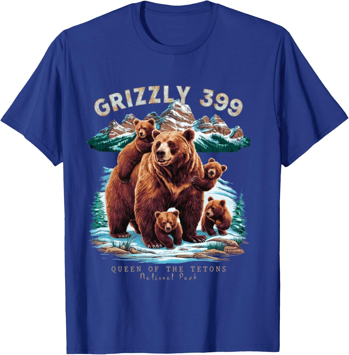 Grizzly 399 Bear Lovers Queen Of The Tetons National Park T-Shirt - T-Shirt | Royal
