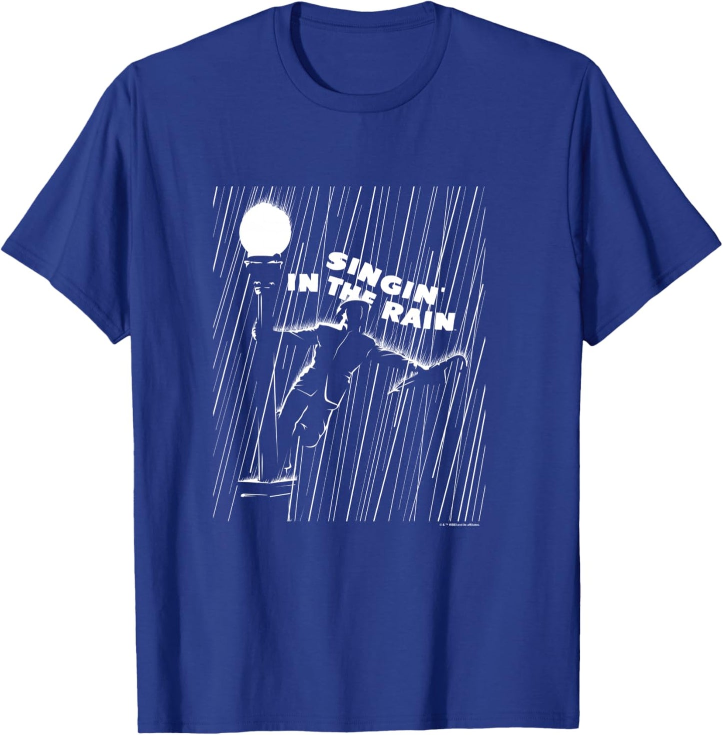 WB100 Singin' in the Rain Classic Movie Poster T-Shirt - T-Shirt | Royal