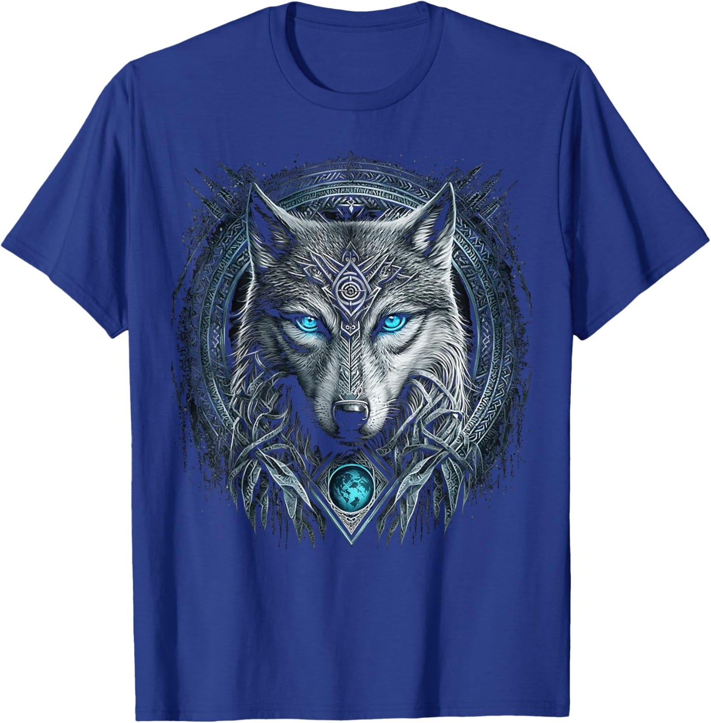 Odins Wolf Viking Norse Runes Nordmann Mythology T-Shirt - T-Shirt | Royal