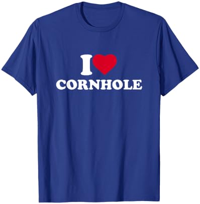 I Love Heart Cornhole Lover Player Corn Hole T-Shirt - T-Shirt | Royal