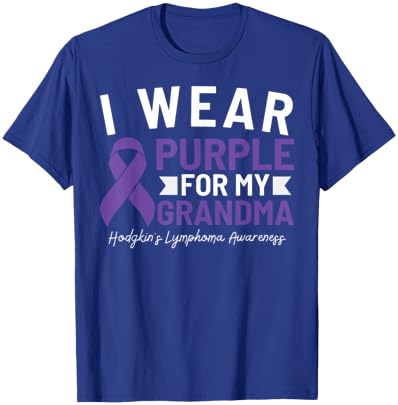 I Wear Purple For My Grandma Hodgkin's Lymphoma Awareness T-Shirt - T-Shirt | Royal