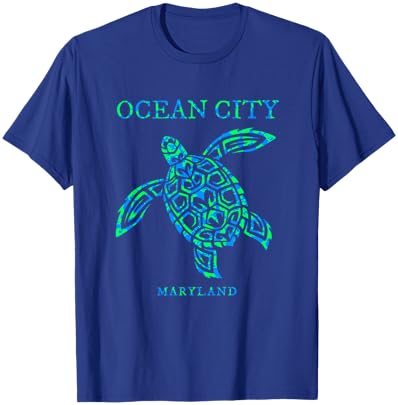 Ocean City Maryland Sea Turtle Souvenir T-Shirt - T-Shirt | Royal