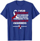 Throat Cancer Awareness I Wear Burgundy Throat Cancer T-Shirt - T-Shirt | Royal