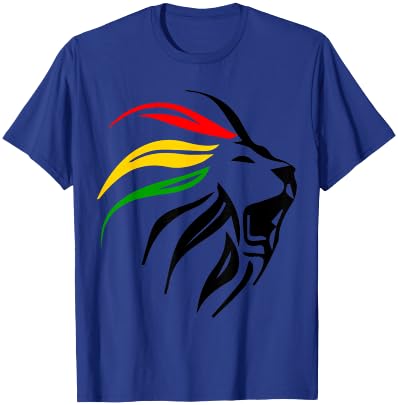 Lion Of Judah, Reggae Lion, Red Gold And Green Lion, Jah T-Shirt - T-Shirt | Royal