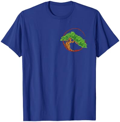 Funny Plant Lover & Gifts Bonsai Tree Logo Miniature Plants Trees Japanese Gardening T-Shirt - T-Shirt | Royal