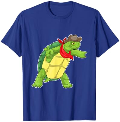 Turtle Cowboy Cowboy hat T-Shirt - T-Shirt | Royal