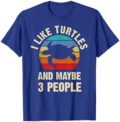 I like Turtles and maybe 3 people funny vintage theme gift T-Shirt - T-Shirt | Royal