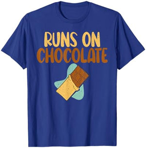 Runs on Chocolate Lover T-Shirt - T-Shirt | Royal