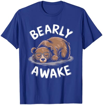 Bear Pajama Bearly Awake Sleep T-Shirt - T-Shirt | Royal