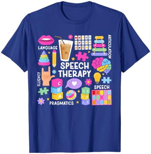 Speech Therapy SLP Speech Language Pathologist T-Shirt - T-Shirt | Royal