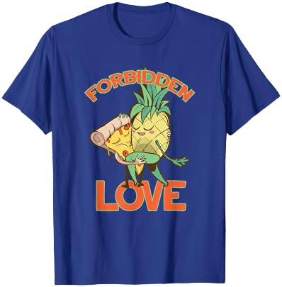 Funny Pineapple Pizza Forbidden Love Graphic Design T-Shirt - T-Shirt | Royal