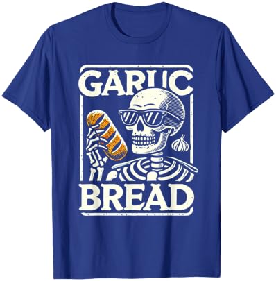 Garlic Bread Skeleton Funny T-Shirt - T-Shirt | Royal