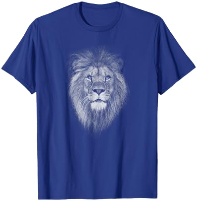 Lion Face Cool Zoo Animal Head Wildlife Africa T-Shirt - T-Shirt | Royal