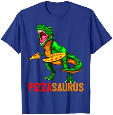 Dinosaur T Rex Pizza Shirt Pizzasaurus Party Gift Men Boys T-Shirt - T-Shirt | Royal
