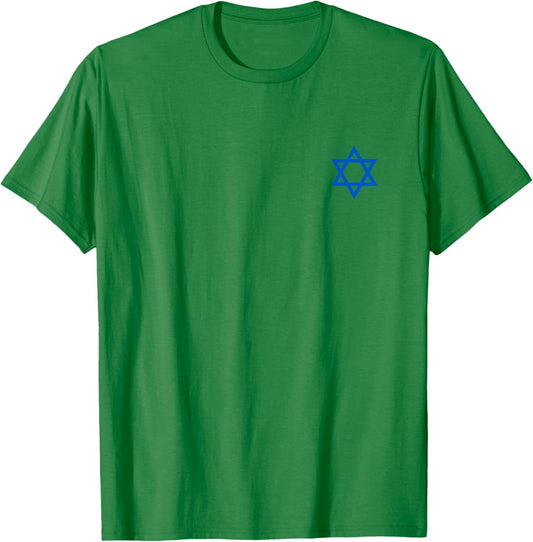 Israel flag, star of David, Judaism, support, solidarity T-Shirt - T-Shirt | Irish Green
