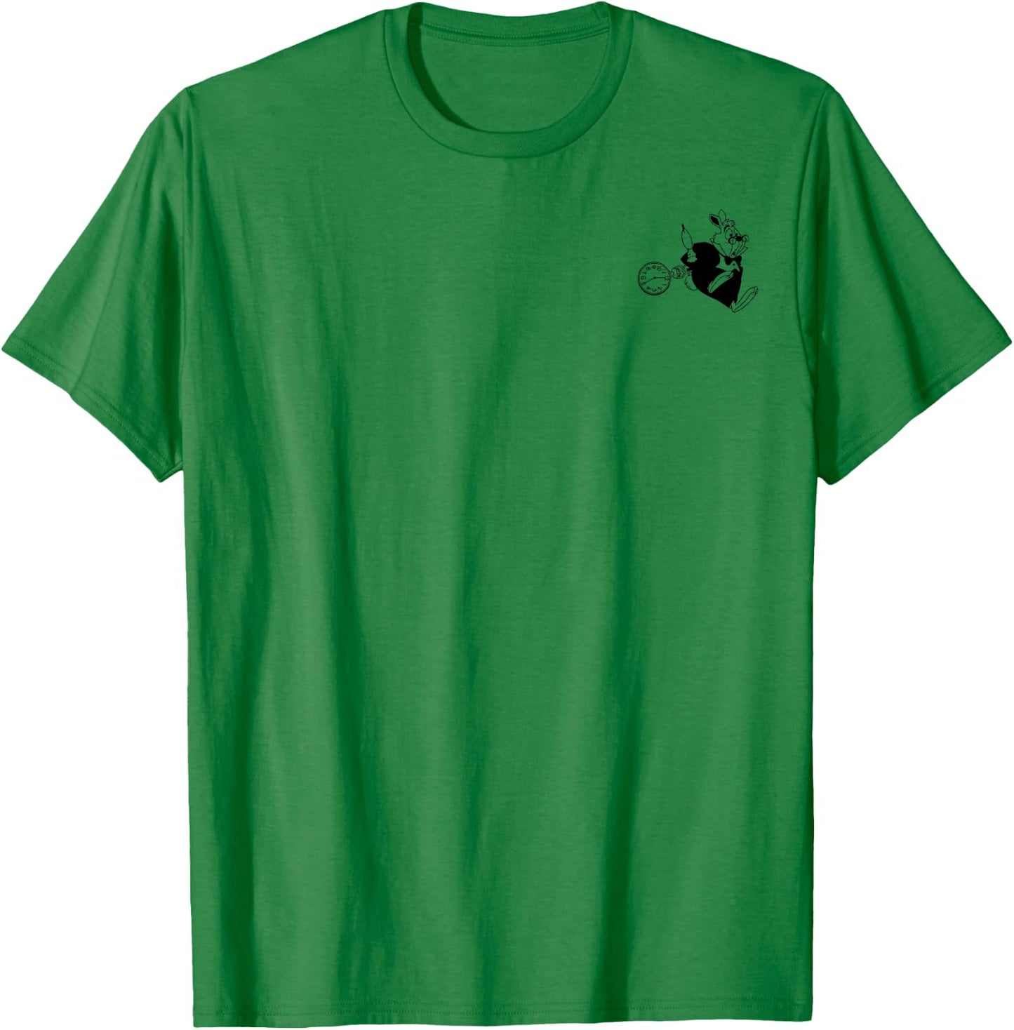 Disney Alice In Wonderland The White Rabbit Left Chest T-Shirt - T-Shirt | Irish Green