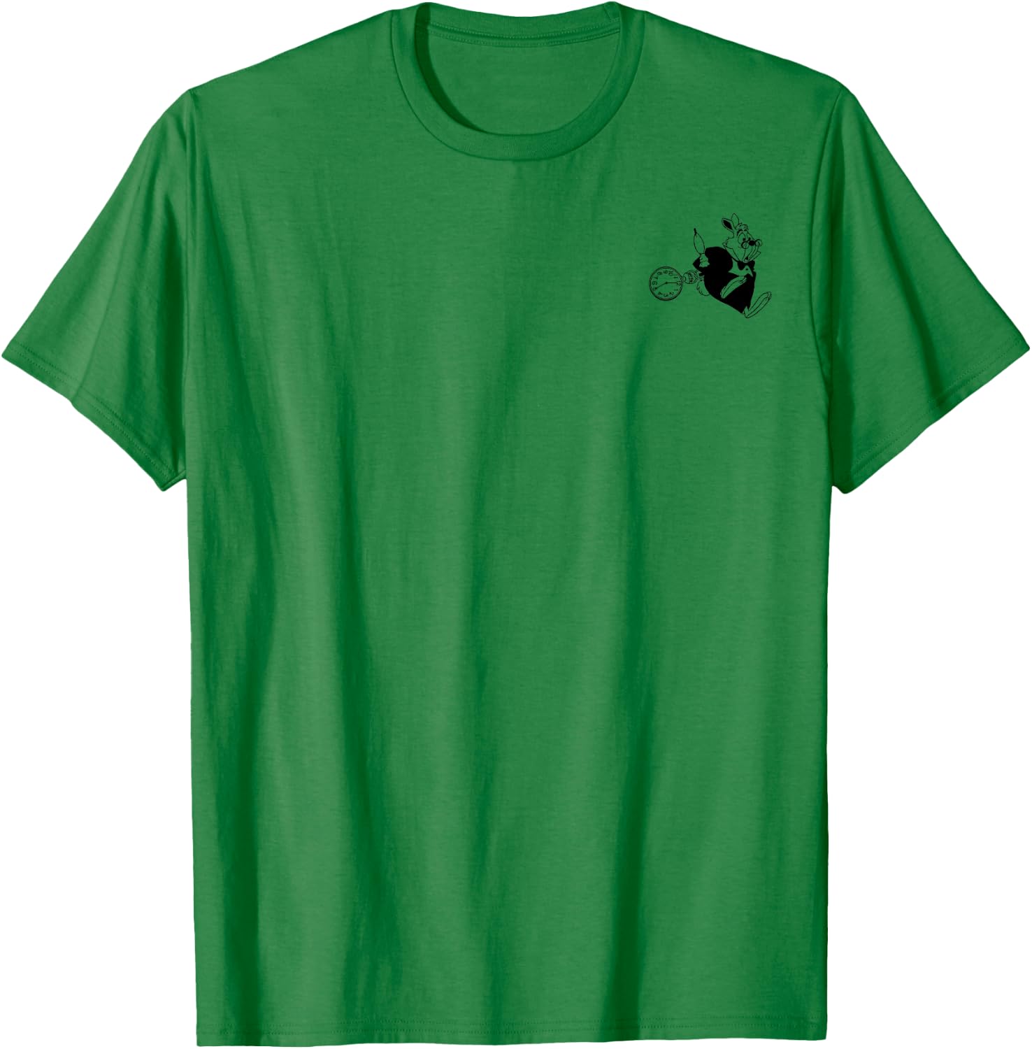Disney Alice In Wonderland The White Rabbit Left Chest T-Shirt - T-Shirt | Irish Green