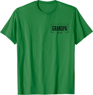 Grandpa Est. 2024 Logo Paps Loading New Grandpa T-Shirt - T-Shirt | Irish Green