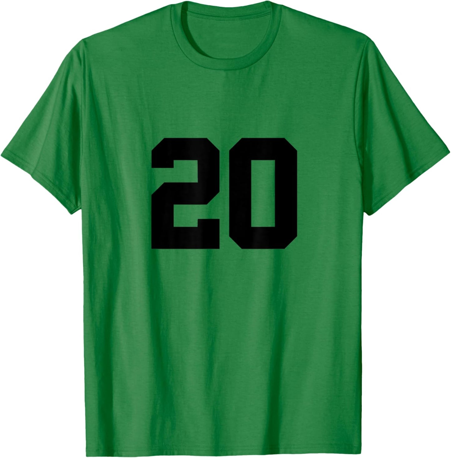 Number 20 (on Front & Back) Sports Team Jersey Number T-Shirt - T-Shirt | Irish Green