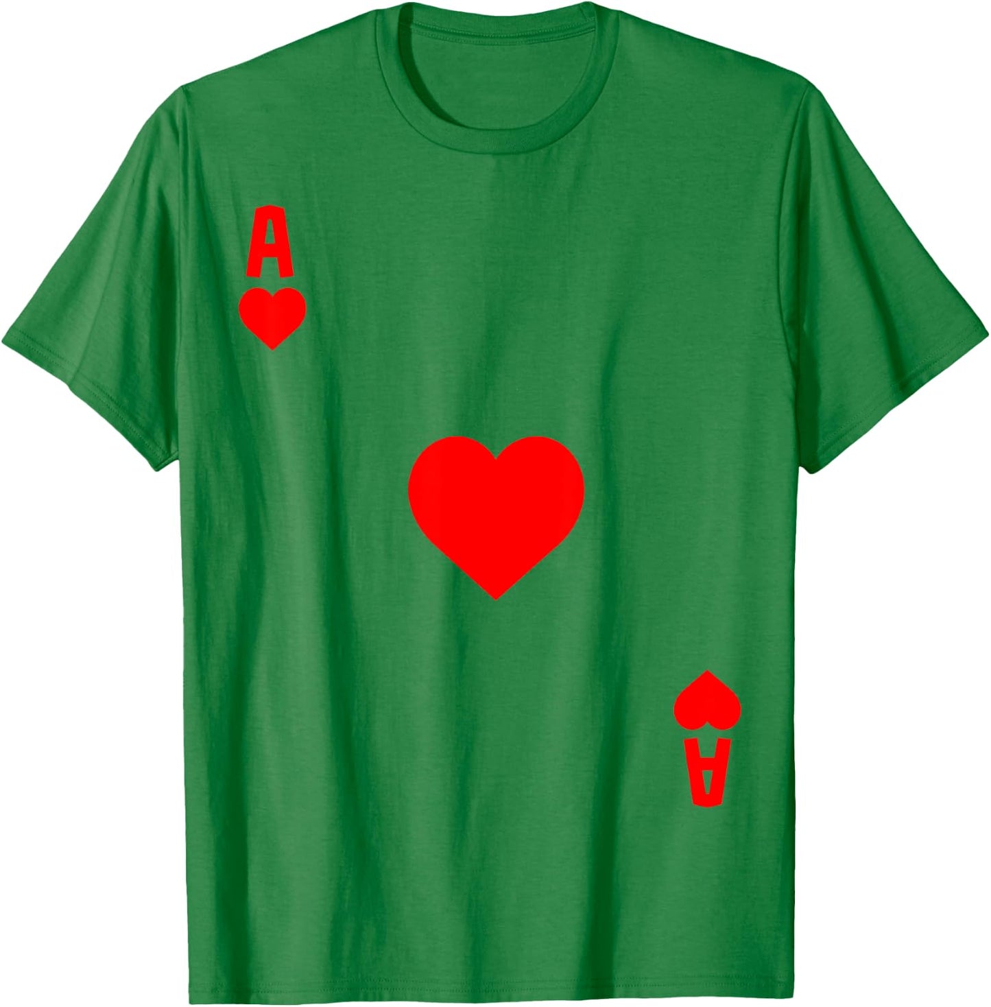 Ace of Hearts Cards Deck Halloween Costume T-Shirt - T-Shirt | Irish Green