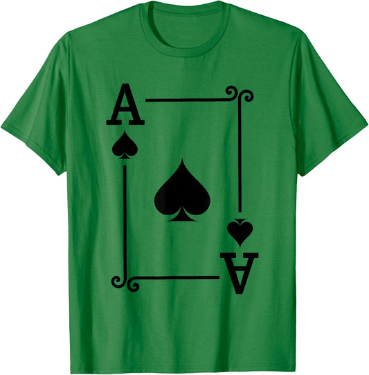 Playing Cards Costume - Ace Spades Card - Ace Card T-Shirt - T-Shirt | Irish Green