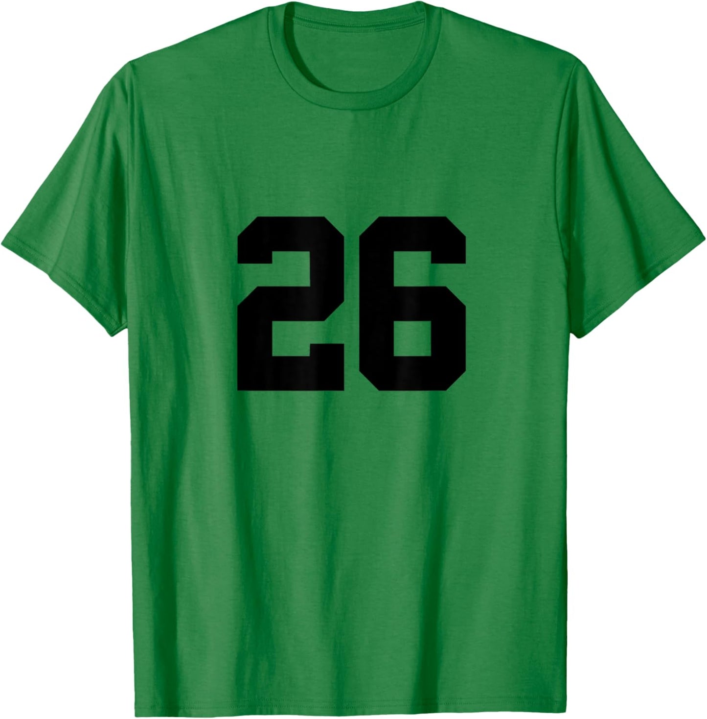 Number 26 (on Front / Back) Sports Team Jersey Number T-Shirt - T-Shirt | Irish Green