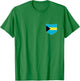 The Bahamas Flag with Printed Bahamian Flag Pocket T-Shirt - T-Shirt | Irish Green
