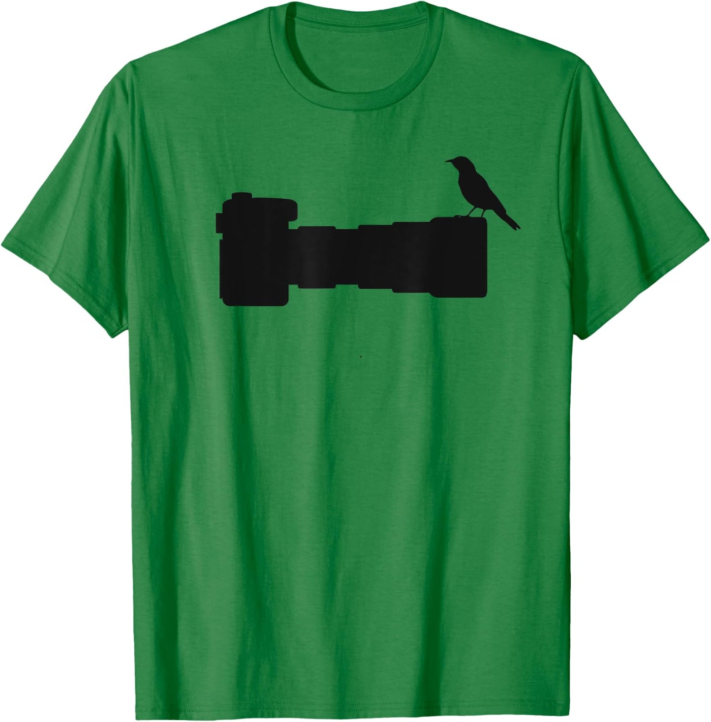 Bird on a Camera; for a Bird Photographer T-Shirt - T-Shirt | Irish Green