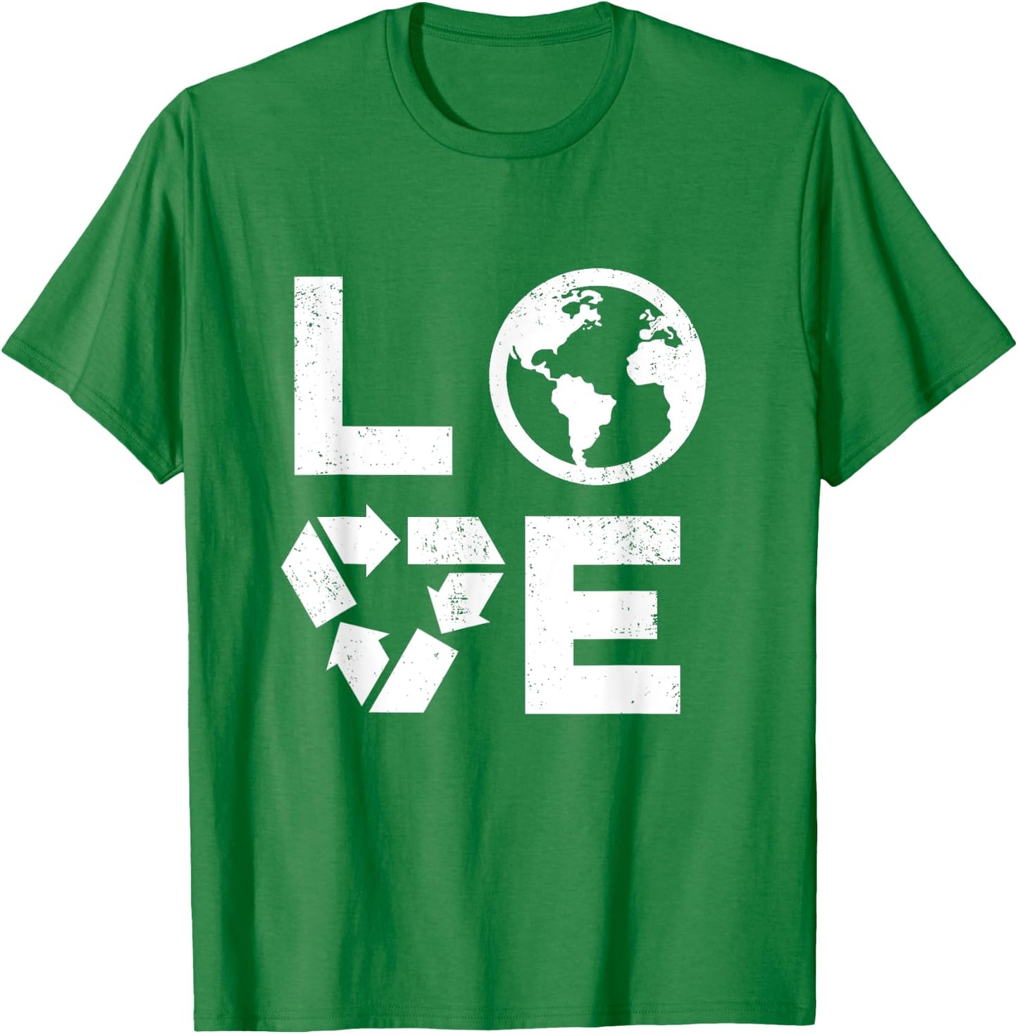 Liebe Earth Day 90s Vintage Recycled Children or Teachers Women Girls Kids T-Shirt - T-Shirt | Irish Green