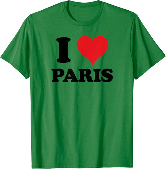 I Heart Paris First Name I Love Personalized Stuff T-Shirt - T-Shirt | Irish Green