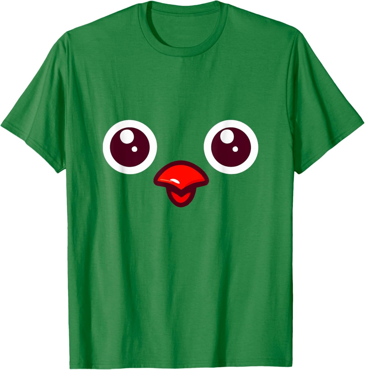 Cute Yellow Chick Face Costume For Kids Farm Animal Meme T-Shirt - T-Shirt | Irish Green
