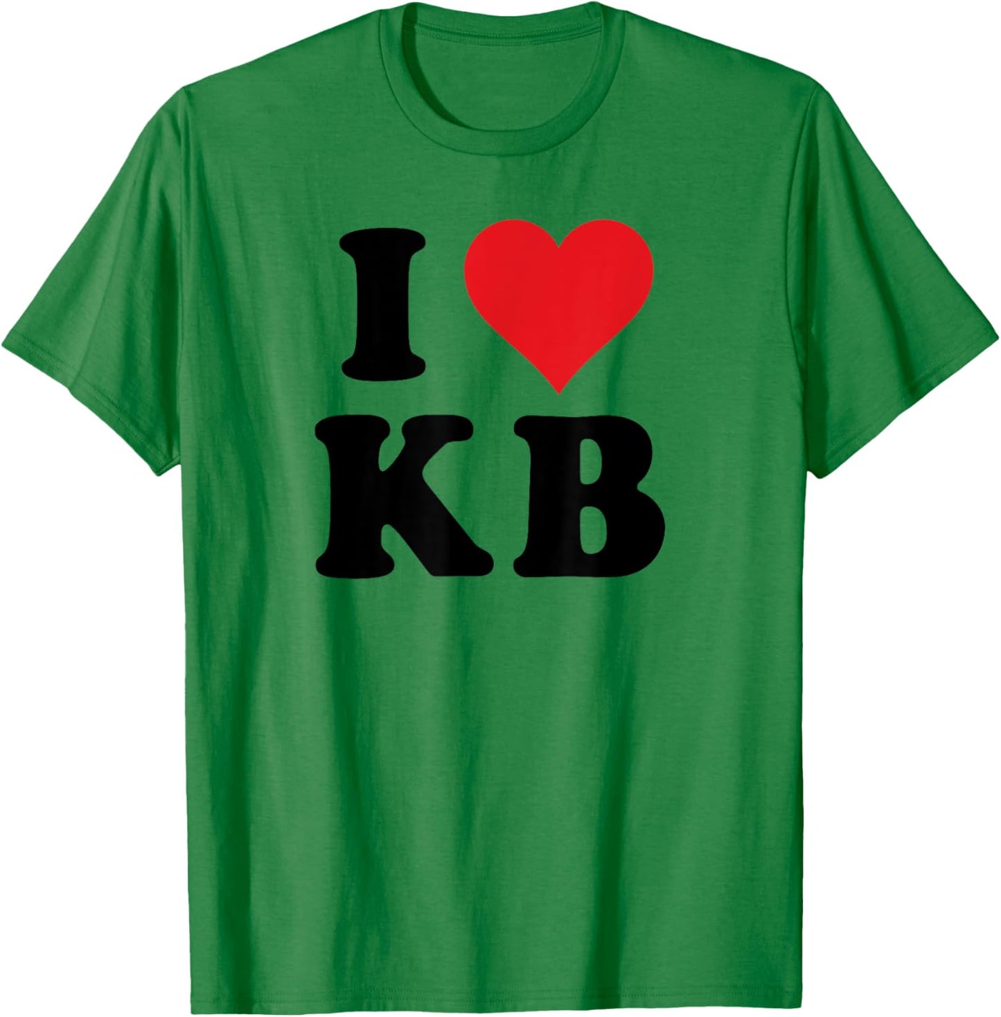 I Heart KB Initials I Love K.B. First And Last Name K B T-Shirt - T-Shirt | Irish Green