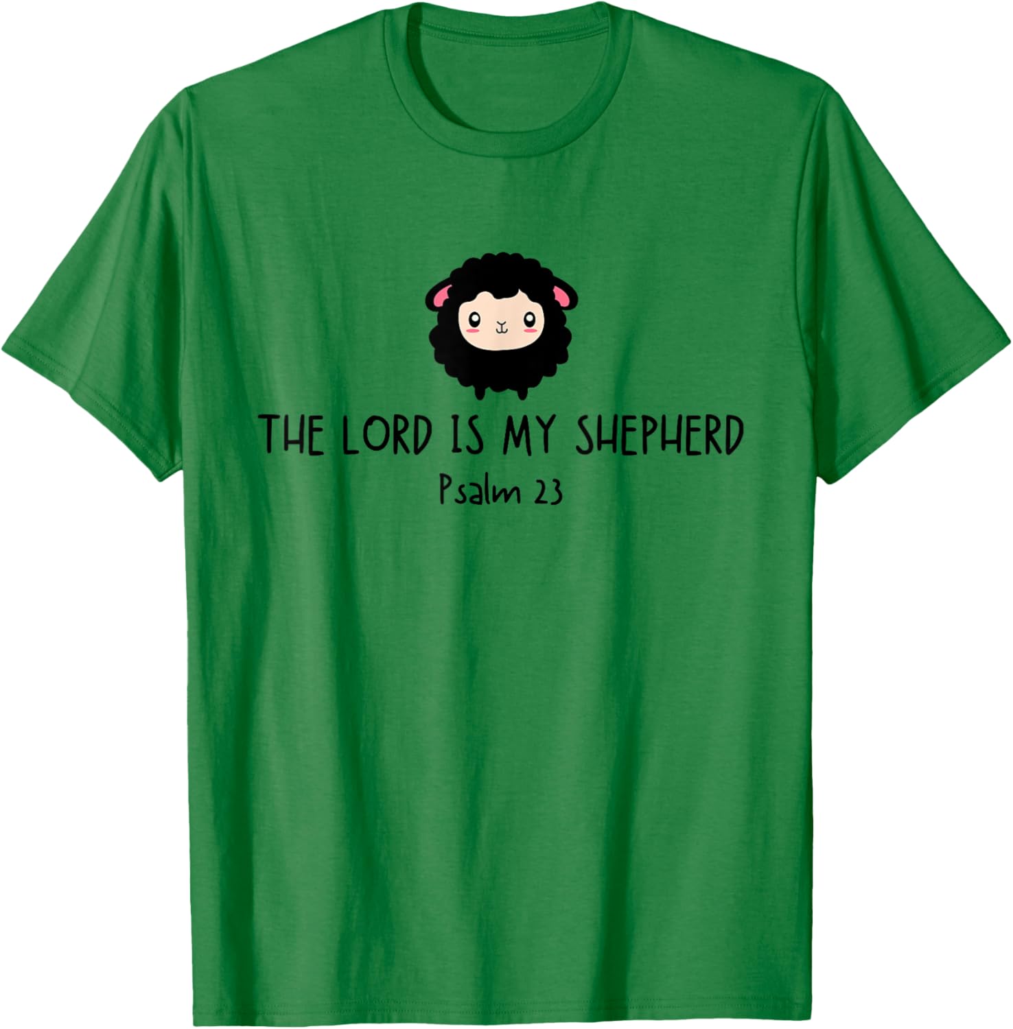 Black Lost Sheep THE LORD IS MY SHEHPERD Psalm-23 Christian T-Shirt - T-Shirt | Irish Green