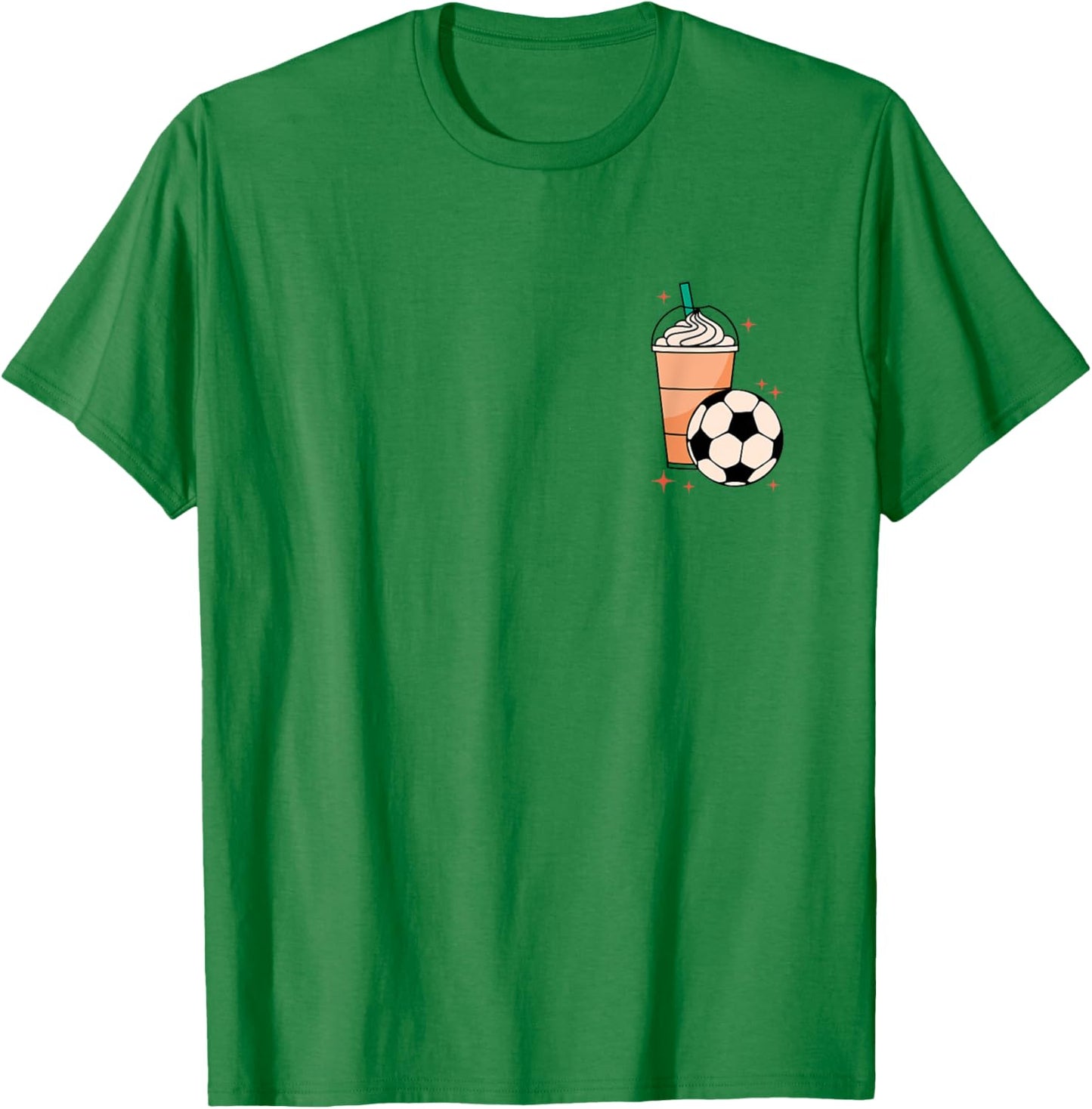 Weekends Iced Coffee And Soccer Retro Groovy Soccer Mom T-Shirt - T-Shirt | Irish Green