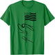 Brittany France Signature Flag Pole - Breizh Breton Flag T-Shirt - T-Shirt | Irish Green