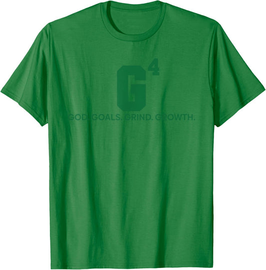 G4 God Goals Grind Growth Funny Christian T-Shirt - T-Shirt | Irish Green