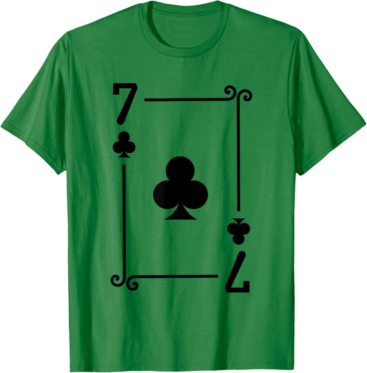 Playing Cards Costume - 7 Clubs Card - Seven Card T-Shirt - T-Shirt | Irish Green