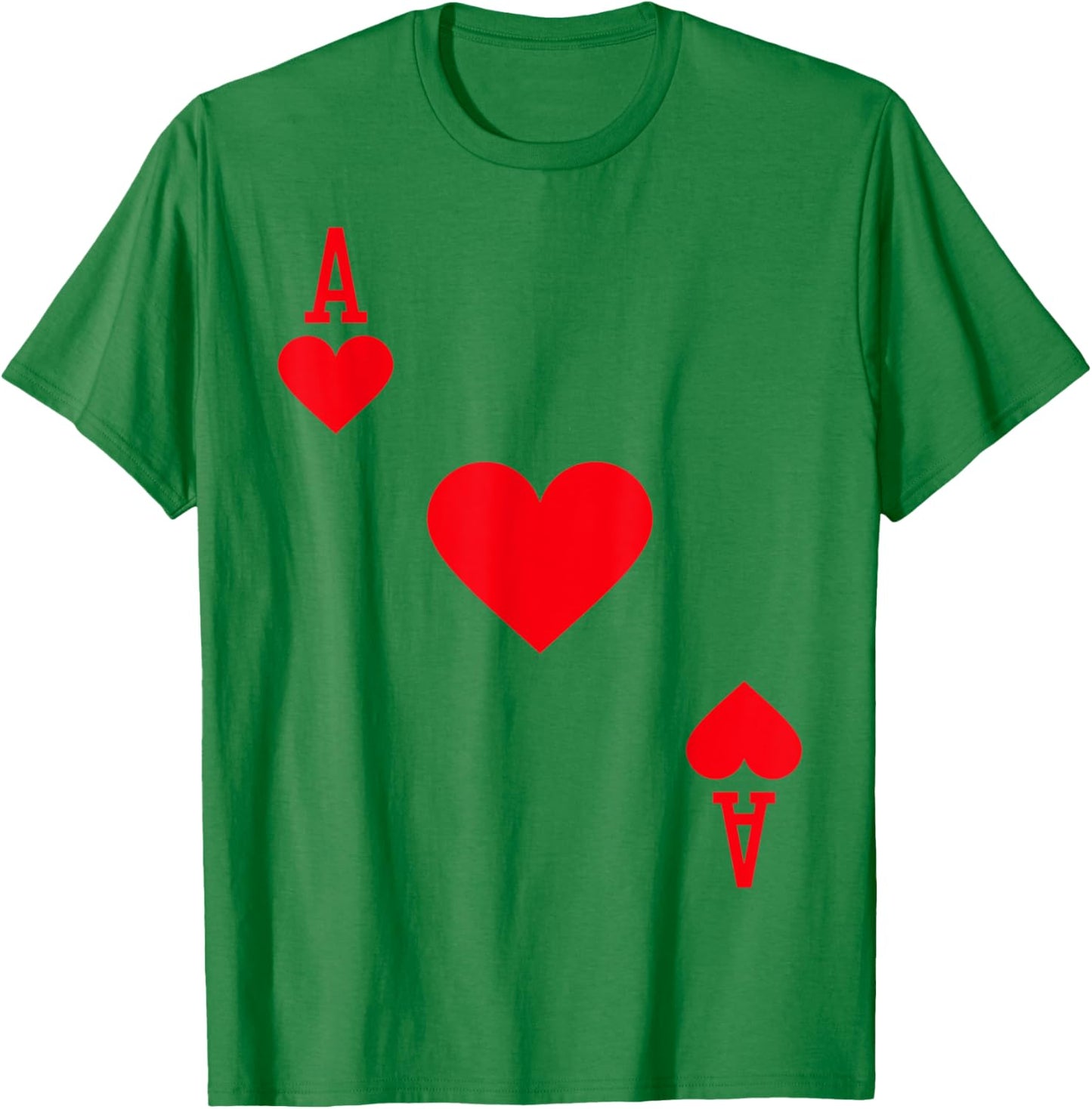 ACE OF HEARTS Costume Halloween Deck Of Cards T-Shirt - T-Shirt | Irish Green