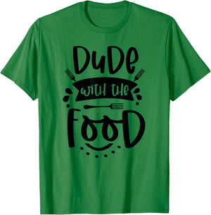 Dude with Food Graphic Top T-Shirt - T-Shirt | Irish Green