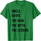 Uncle David The Man The Myth The Legend Father's Day T-Shirt - T-Shirt | Irish Green