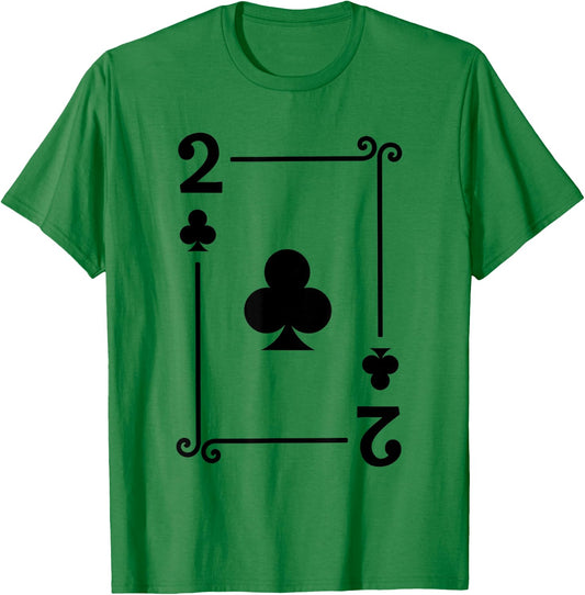 Playing Cards Costume - 2 Clubs Card - Two Card T-Shirt - T-Shirt | Irish Green