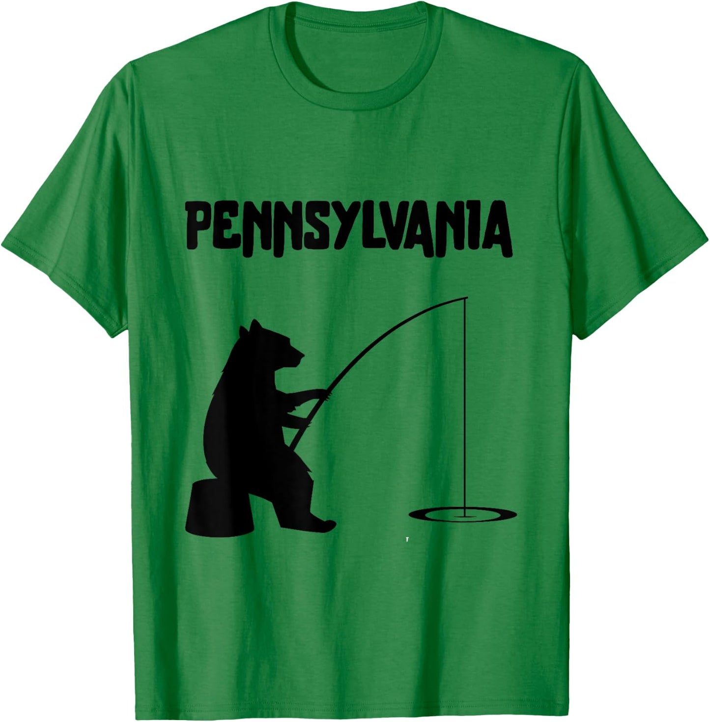 Pennsylvania Shirt | PA Bear Fishing T-Shirt - T-Shirt | Irish Green