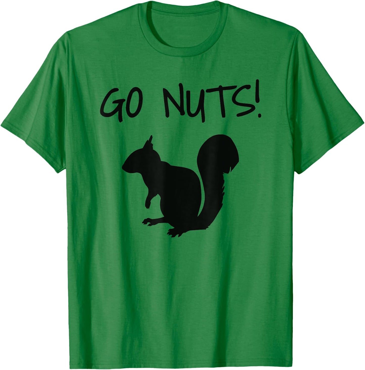 Go Nuts Funny Black Squirrel T-Shirt - T-Shirt | Irish Green