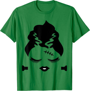 Bride of Frankenstein Monster Halloween Costume T-Shirt - T-Shirt | Irish Green