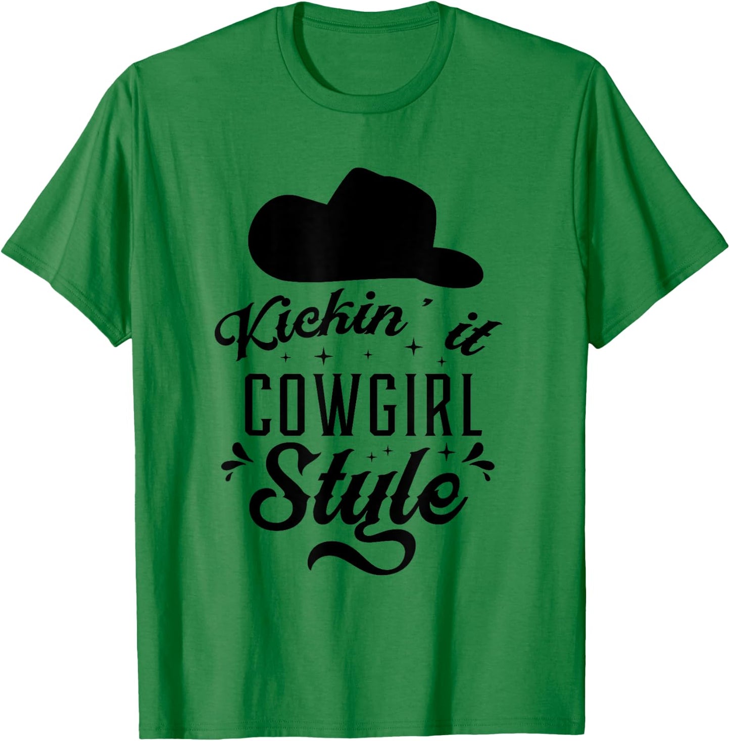 Princess Cowboy Hat Western Cowgirl Girls Line Dance Gift T-Shirt - T-Shirt | Irish Green