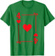Playing Card Costume - 4 Hearts Card - Four Card T-Shirt - T-Shirt | Irish Green