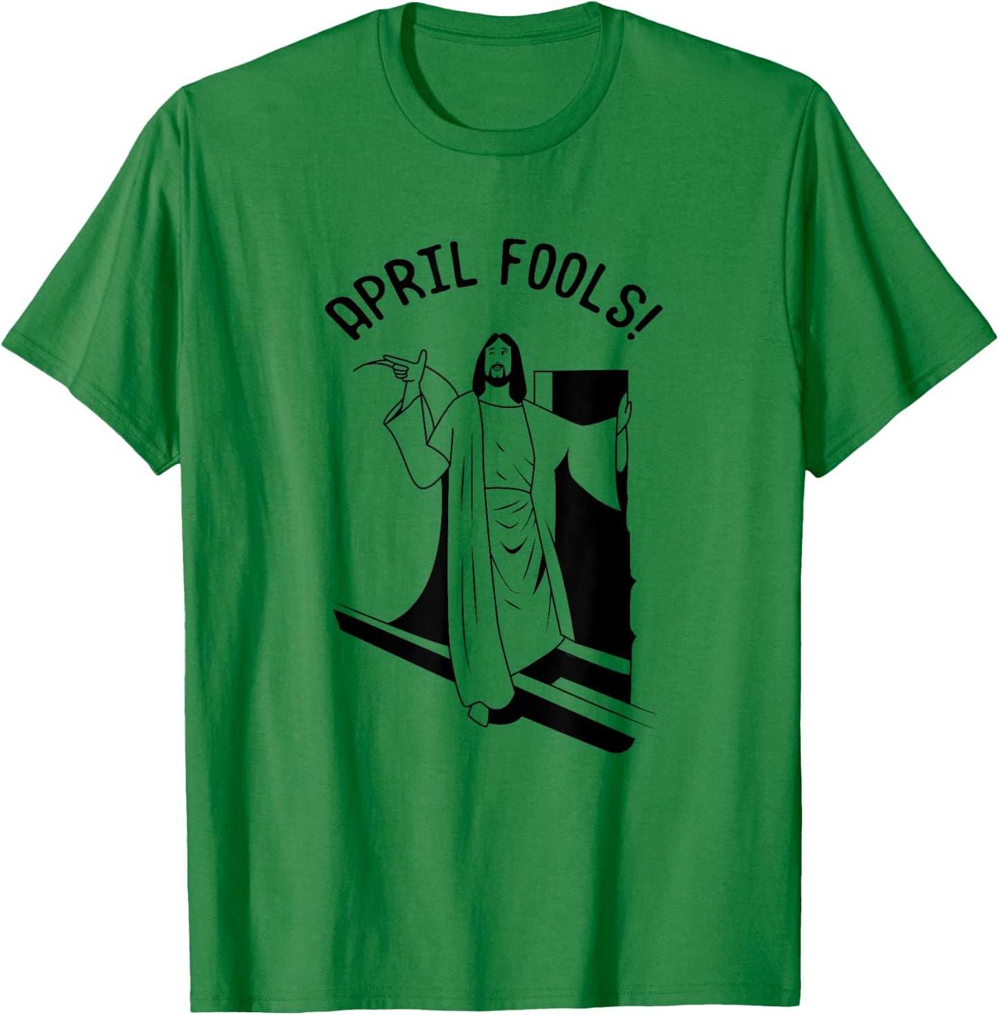 Jesus Christ Rising from Tomb Funny April Fools T-Shirt - T-Shirt | Irish Green
