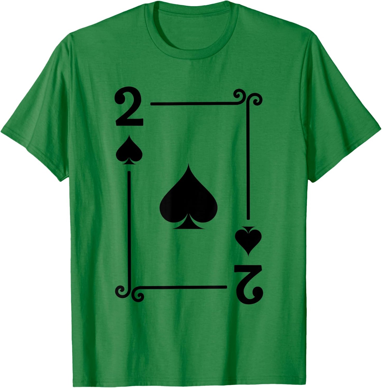 Playing Cards Costume - 2 Spades Card - Two Card T-Shirt - T-Shirt | Irish Green