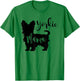 Yorkie Mama Profile Yorkshire Terrier Fun Dog Mom Gift Men Women Girls Kids T-Shirt - T-Shirt | Irish Green